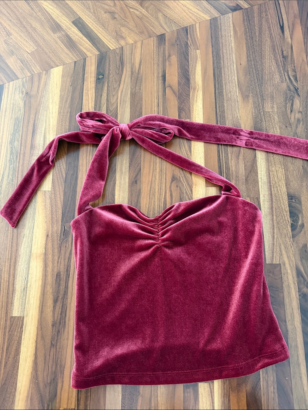 NWOT Garage Velvet Halter | Size XS